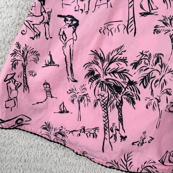 Zara Girls Dress 9Y Pink Tropical Button Front Shirt‎ Dress - Picture 6 of 11